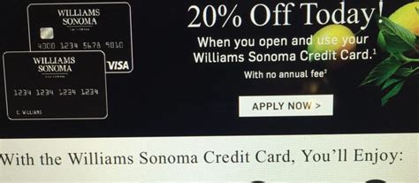 williams sonoma credit card benefits.